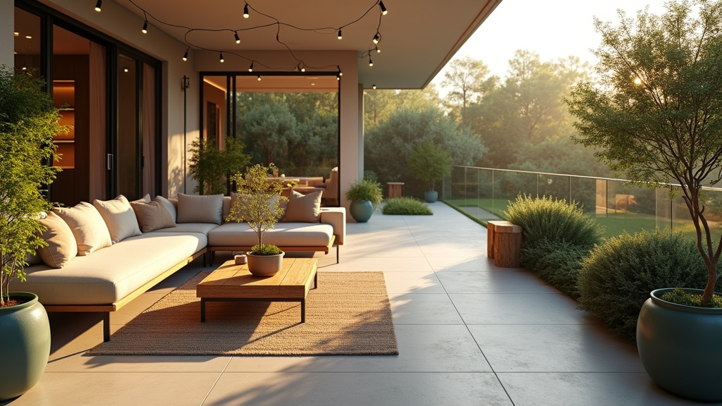 Terrasse végétalisée avec potager urbain et plantes méditerranéennes