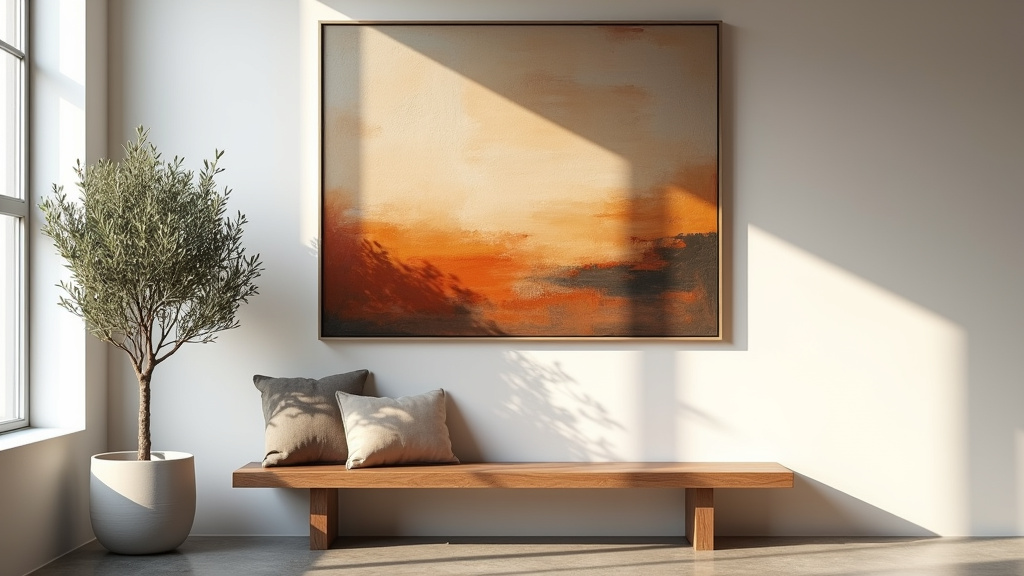 Intérieur décoré avec des éléments artistiques contemporains