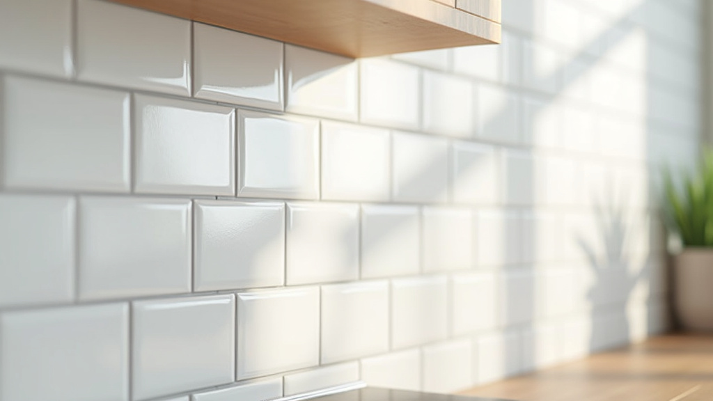 Crédence en carrelage métro blanc dans une cuisine moderne