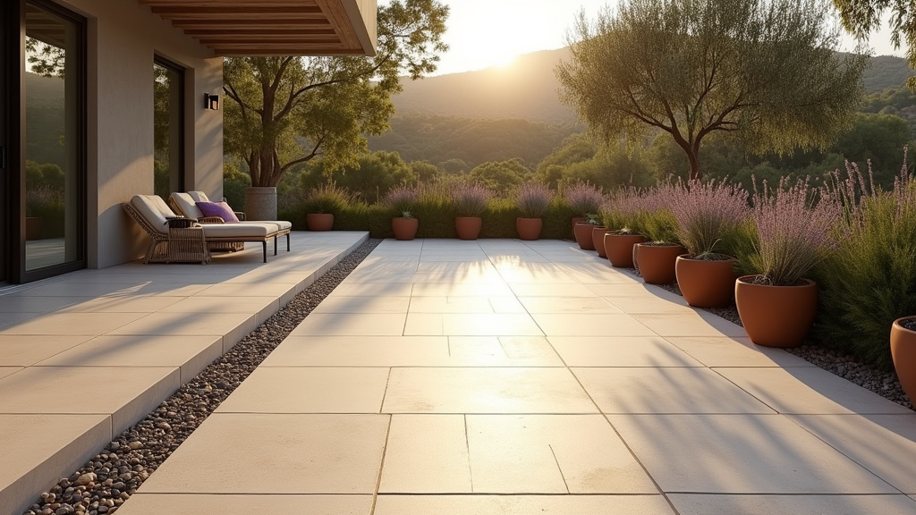 Différents styles de carrelage sur plots