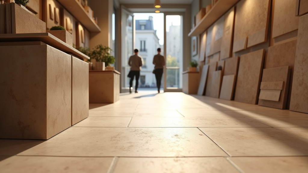 Showroom de Championnet Carrelages à Paris avec exposition de carrelages