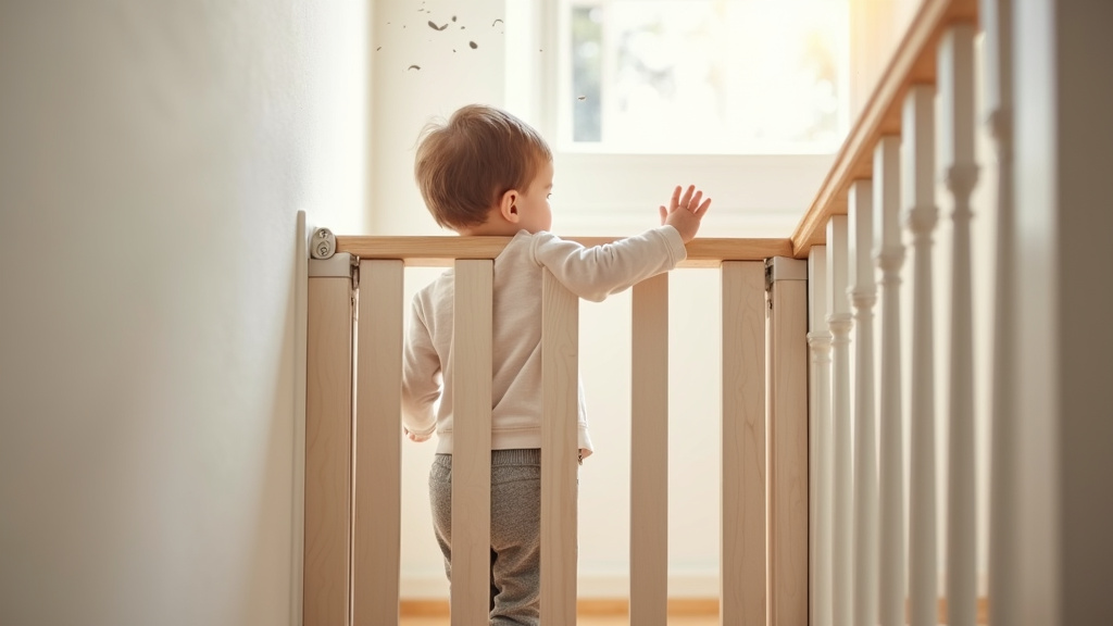 Différentes marques de barrières d'escalier alignées pour comparaison