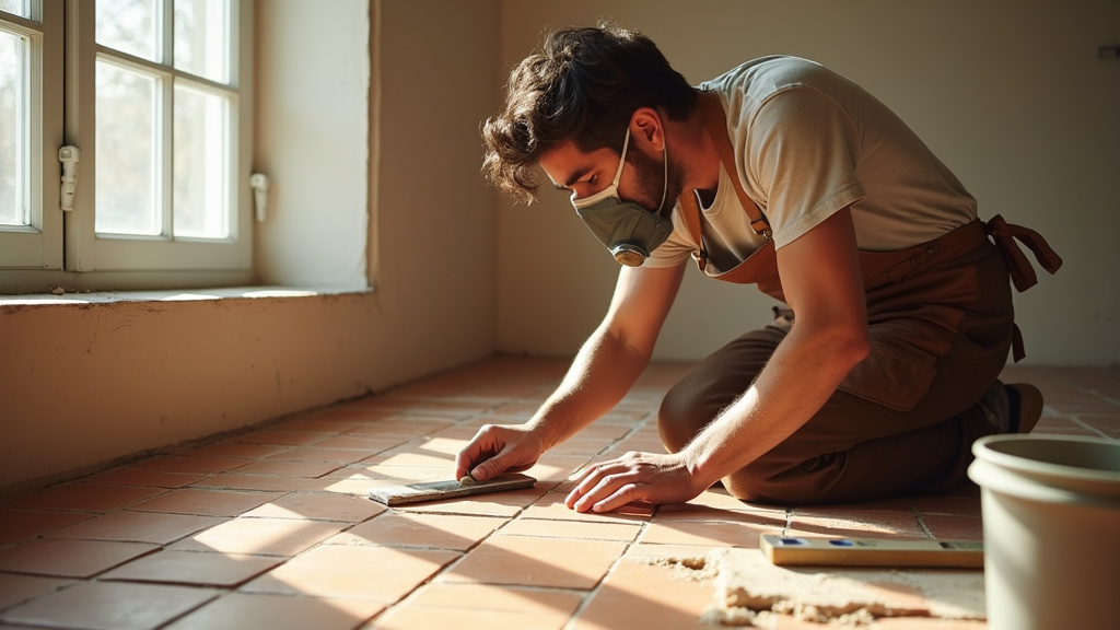 Outils de carreleur professionnels sur un chantier à Saint-Médard-en-Jalles