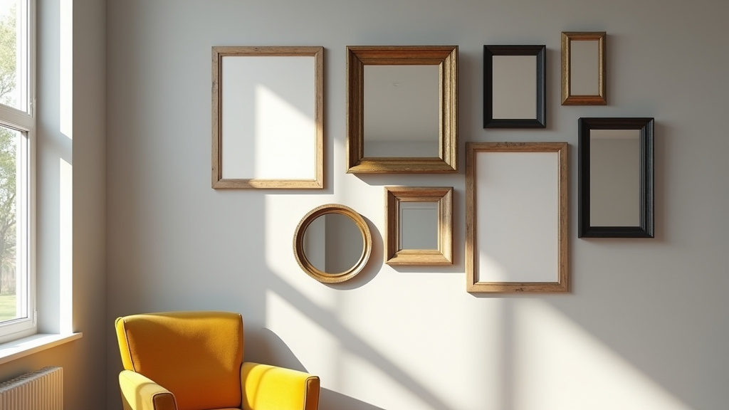 Décoration murale avec papier peint et éléments naturels