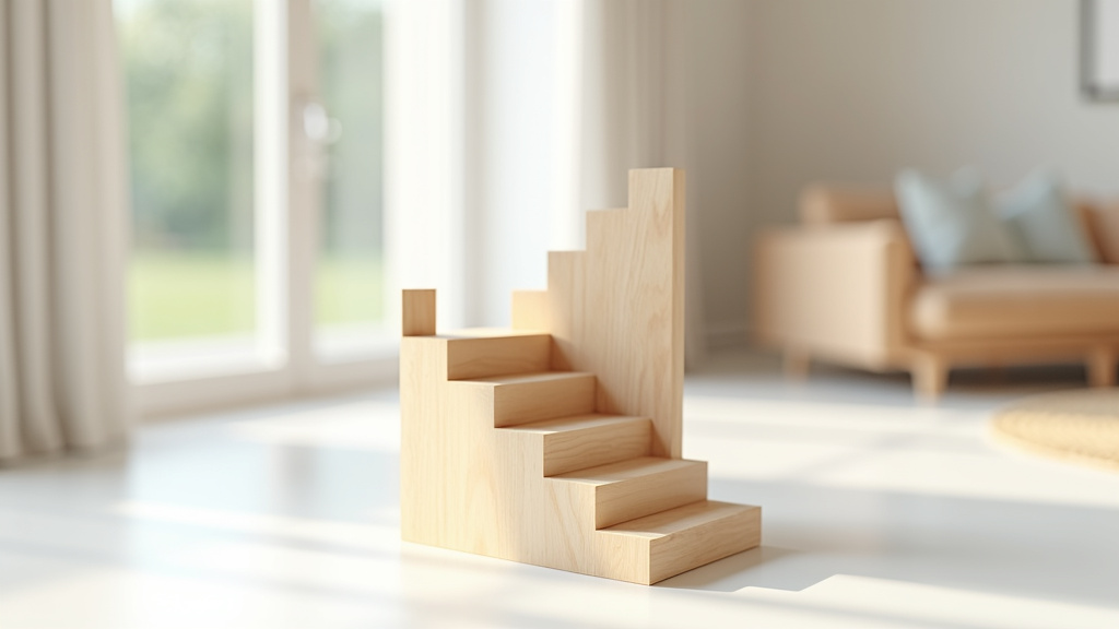 Escalier quart tournant en bois dans une maison moderne