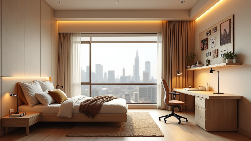 Stickers et pochoirs sur un mur de chambre d'ado