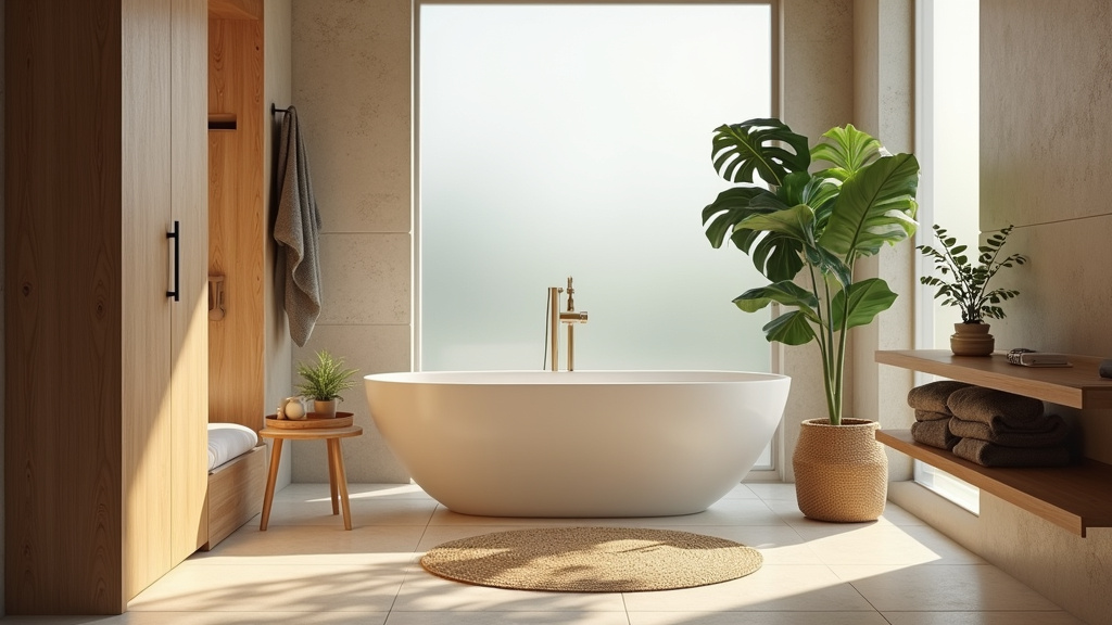 Transformation de salle de bain avec décoration moderne et mobilier design