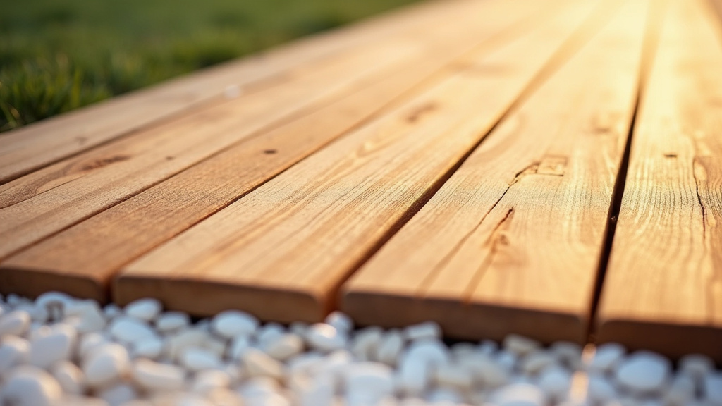 Installation correcte d'une terrasse en bois avec drainage et ventilation