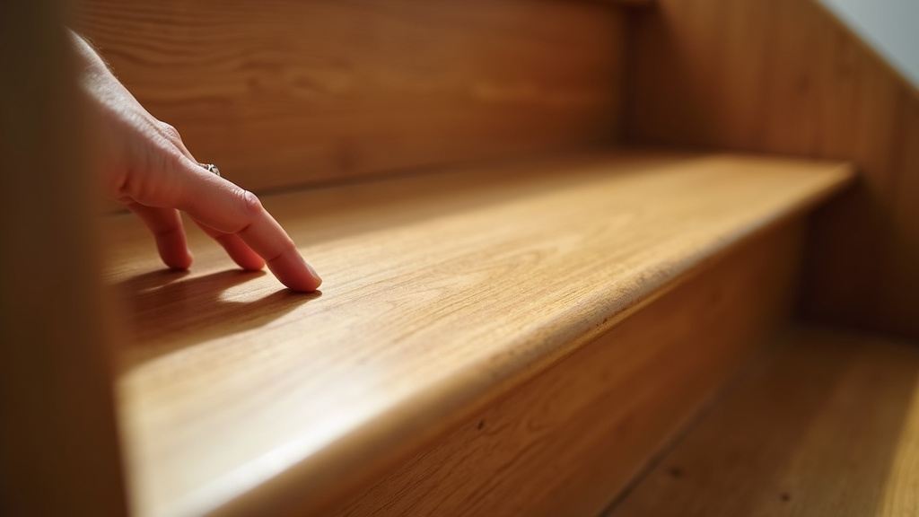 Escalier avec nez de marche antidérapant pour plus de sécurité