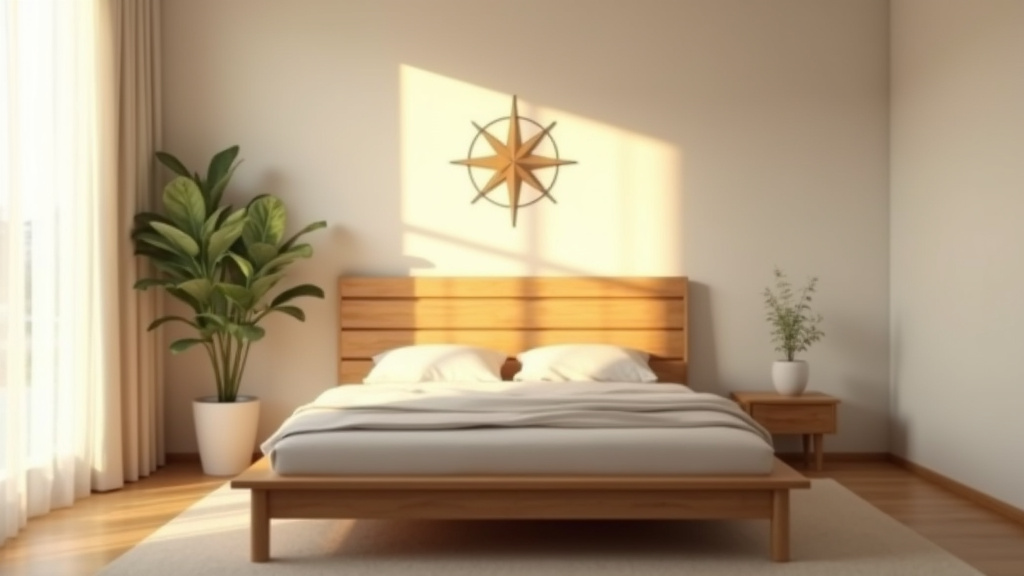 Chambre à coucher bien orientée selon les principes du Feng Shui