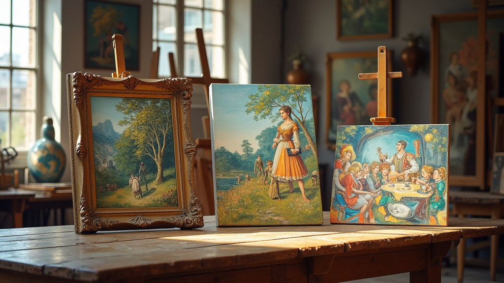 Collection d'œuvres contemporaines de peintres français influents