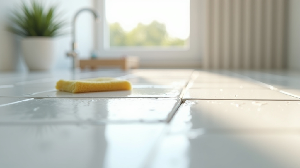 Préparation des carreaux avant le jointoiement avec outils professionnels
